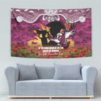 Personalised Sea Eagles Rugby ANZAC Day Tapestry Last Post Poppy We Will Remember Them