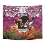 Personalised Sea Eagles Rugby ANZAC Day Tapestry Last Post Poppy We Will Remember Them