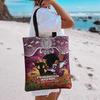 Personalised Sea Eagles Rugby ANZAC Day Tote Bag Last Post Poppy We Will Remember Them