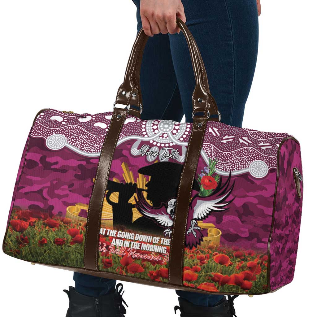 Personalised Sea Eagles Rugby ANZAC Day Travel Bag Last Post Poppy We Will Remember Them