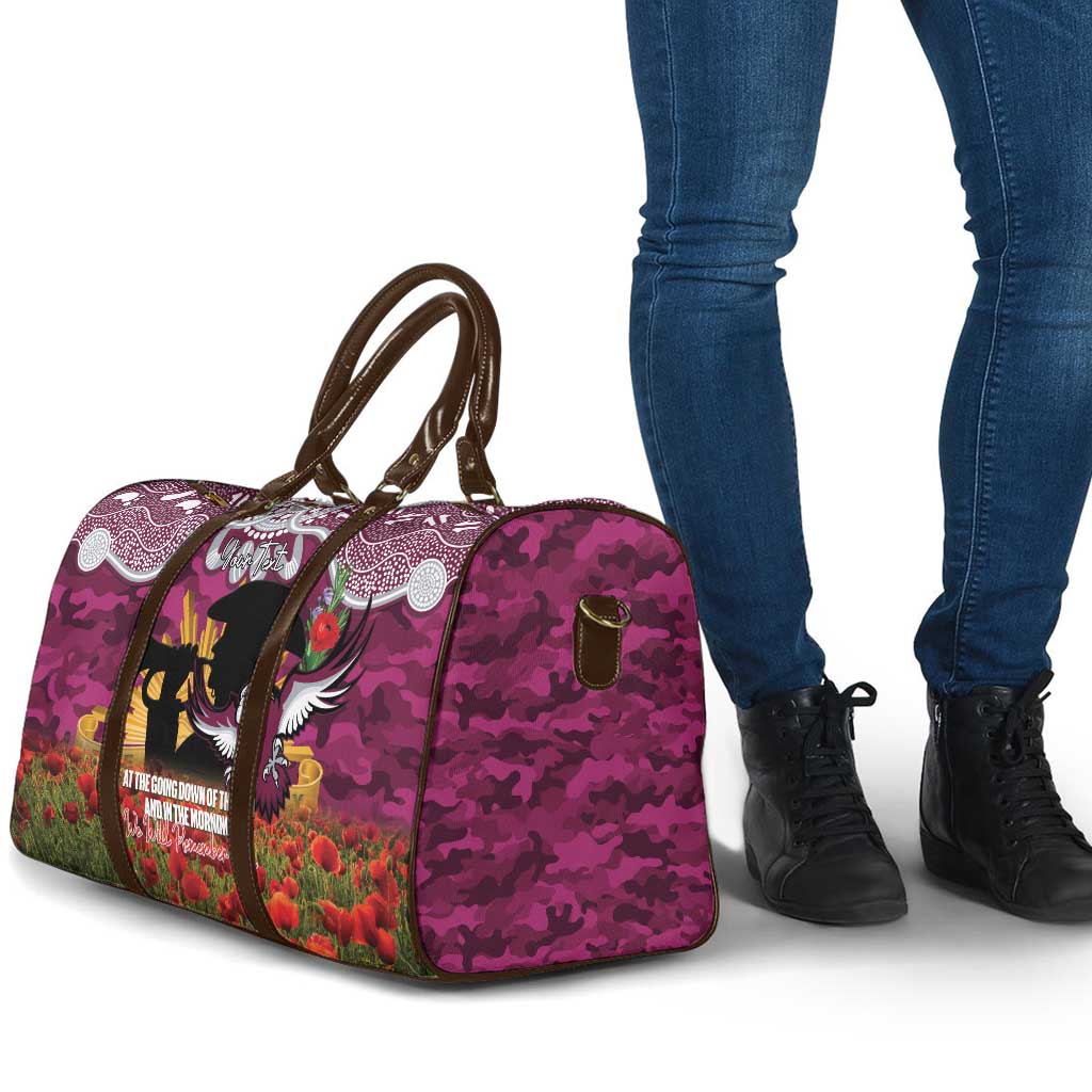 Personalised Sea Eagles Rugby ANZAC Day Travel Bag Last Post Poppy We Will Remember Them