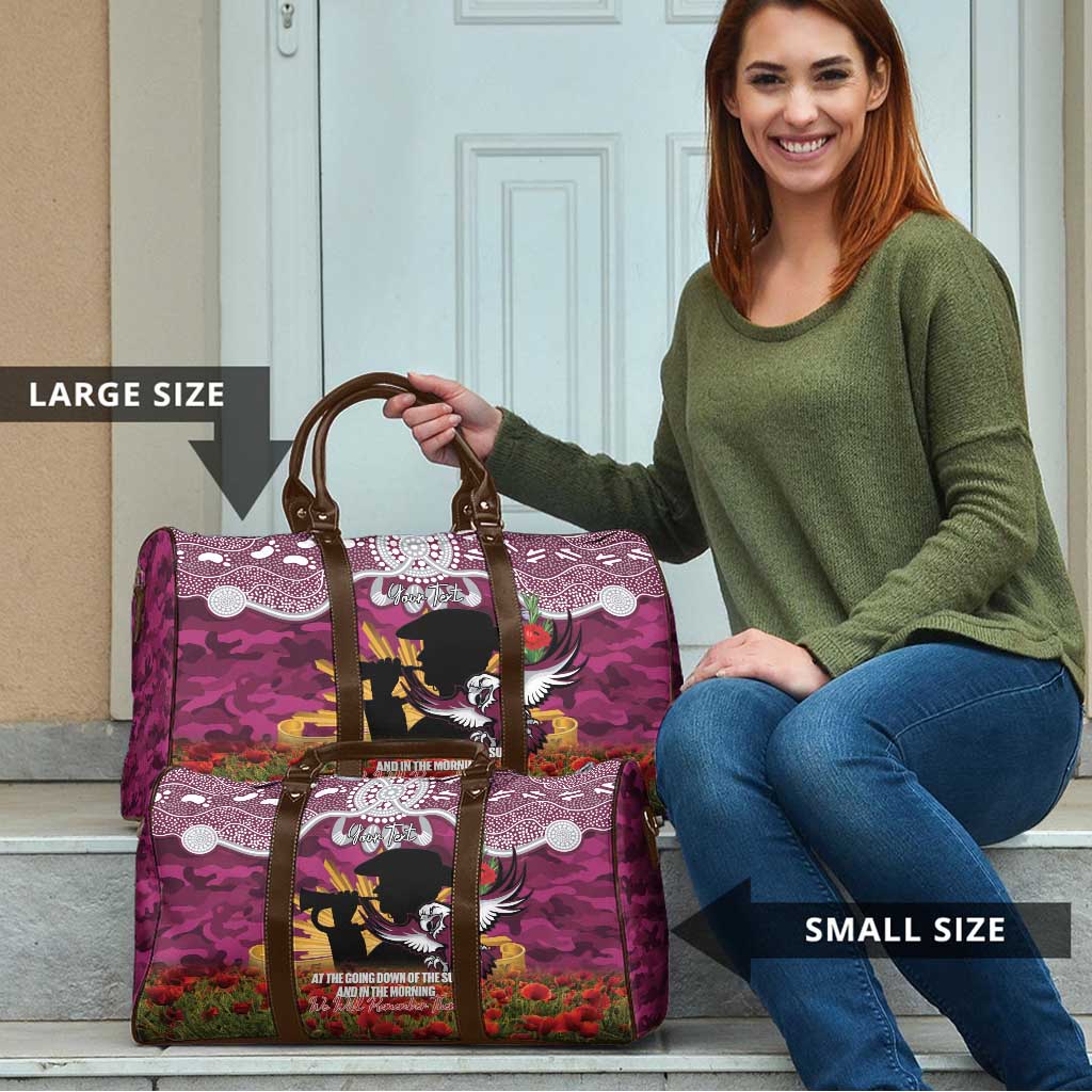 Personalised Sea Eagles Rugby ANZAC Day Travel Bag Last Post Poppy We Will Remember Them