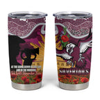 Personalised Sea Eagles Rugby ANZAC Day Tumbler Cup Last Post Poppy We Will Remember Them