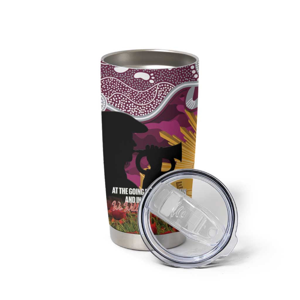 Personalised Sea Eagles Rugby ANZAC Day Tumbler Cup Last Post Poppy We Will Remember Them