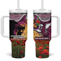 Personalised Sea Eagles Rugby ANZAC Day Tumbler With Handle Last Post Poppy We Will Remember Them