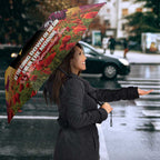 Personalised Sea Eagles Rugby ANZAC Day Umbrella Last Post Poppy We Will Remember Them