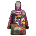 Personalised Sea Eagles Rugby ANZAC Day Wearable Blanket Hoodie Last Post Poppy We Will Remember Them