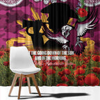 Personalised Sea Eagles Rugby ANZAC Day Window Curtain Last Post Poppy We Will Remember Them