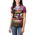 Personalised Sea Eagles Rugby ANZAC Day Women Polo Shirt Last Post Poppy We Will Remember Them
