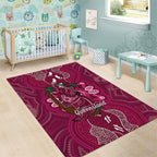 Australia Queensland Day Area Rug Koala With Map Aboriginal Art