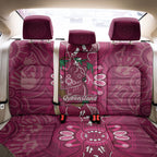 Australia Queensland Day Back Car Seat Cover Koala With Map Aboriginal Art