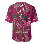 Australia Queensland Day Baseball Jersey Koala With Map Aboriginal Art