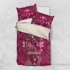 Australia Queensland Day Bedding Set Koala With Map Aboriginal Art
