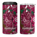 Australia Queensland Day 4 in 1 Can Cooler Tumbler Koala With Map Aboriginal Art