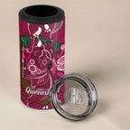 Australia Queensland Day 4 in 1 Can Cooler Tumbler Koala With Map Aboriginal Art