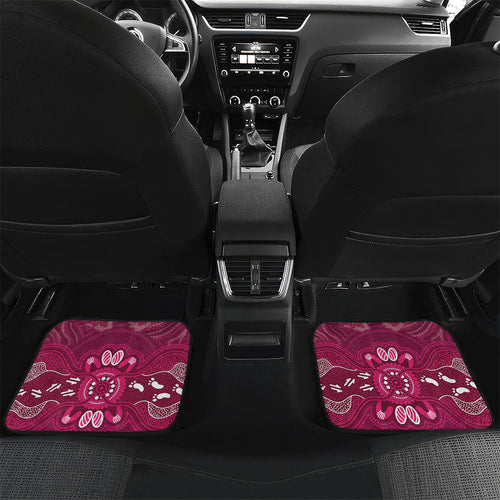 Australia Queensland Day Car Mats Koala With Map Aboriginal Art