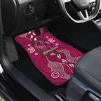 Australia Queensland Day Car Mats Koala With Map Aboriginal Art