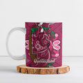 Australia Queensland Day Ceramic Mug Koala With Map Aboriginal Art