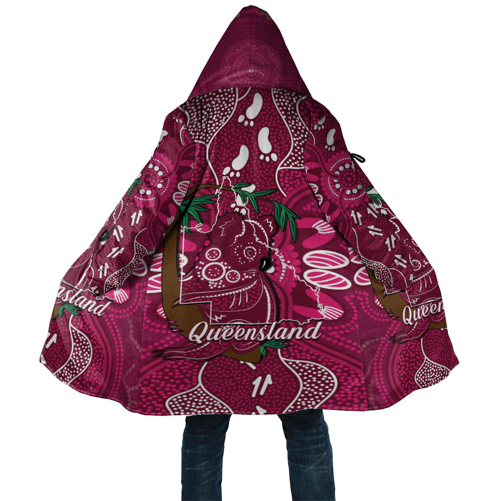 Australia Queensland Day Cloak Koala With Map Aboriginal Art