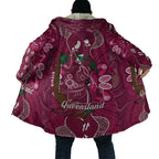 Australia Queensland Day Cloak Koala With Map Aboriginal Art