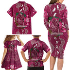 Australia Queensland Day Family Matching Long Sleeve Bodycon Dress and Hawaiian Shirt Koala With Map Aboriginal Art