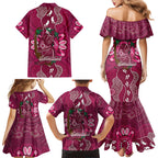 Australia Queensland Day Family Matching Mermaid Dress and Hawaiian Shirt Koala With Map Aboriginal Art