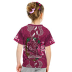 Australia Queensland Day Kid T Shirt Koala With Map Aboriginal Art