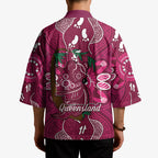 Australia Queensland Day Kimono Koala With Map Aboriginal Art
