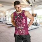 Australia Queensland Day Men Tank Top Koala With Map Aboriginal Art