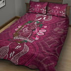 Australia Queensland Day Quilt Bed Set Koala With Map Aboriginal Art