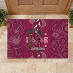 Australia Queensland Day Rubber Doormat Koala With Map Aboriginal Art