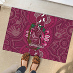 Australia Queensland Day Rubber Doormat Koala With Map Aboriginal Art
