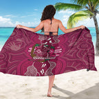 Australia Queensland Day Sarong Koala With Map Aboriginal Art