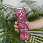 Australia Queensland Day Skinny Tumbler Koala With Map Aboriginal Art