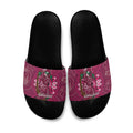 Australia Queensland Day Slide Sandals Koala With Map Aboriginal Art