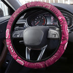Australia Queensland Day Steering Wheel Cover Koala With Map Aboriginal Art