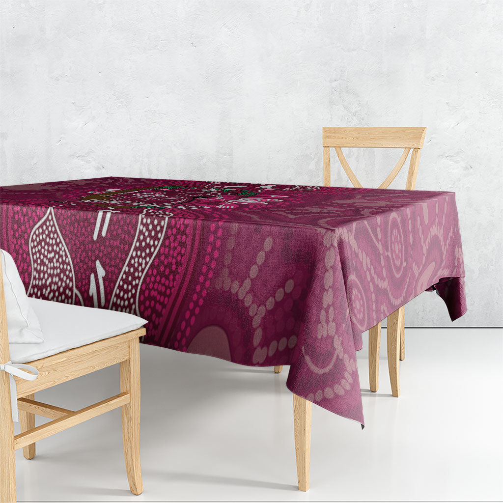 Australia Queensland Day Tablecloth Koala With Map Aboriginal Art