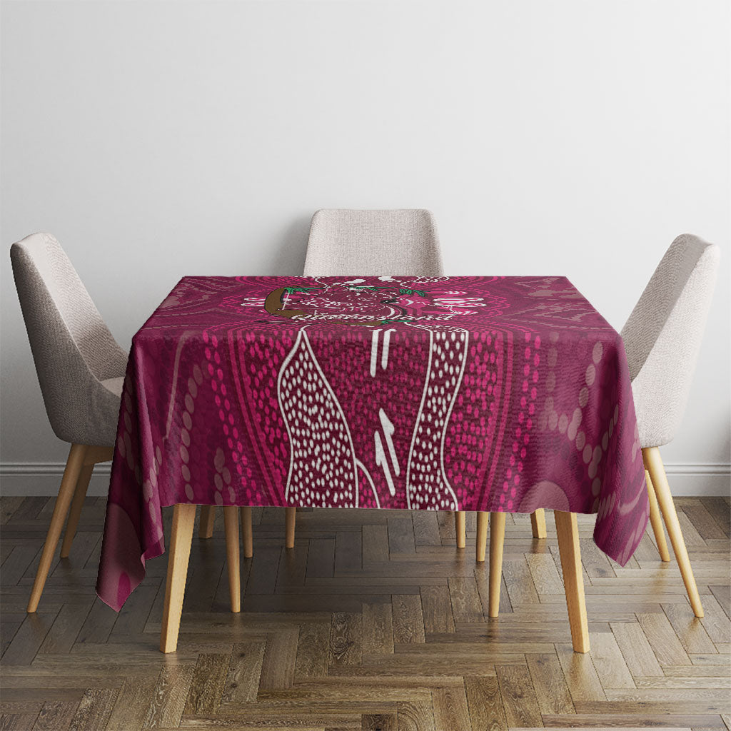 Australia Queensland Day Tablecloth Koala With Map Aboriginal Art