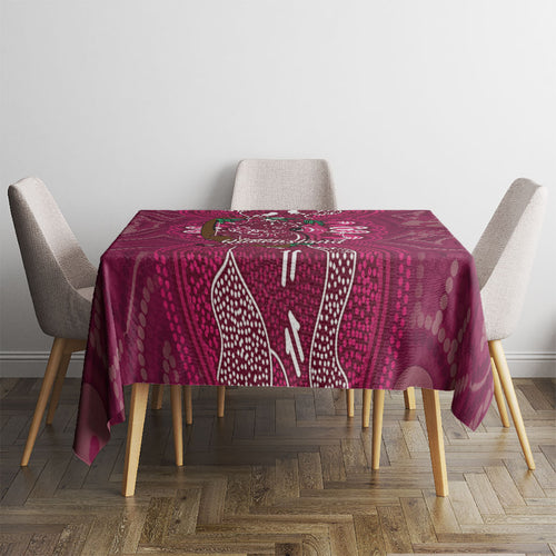 Australia Queensland Day Tablecloth Koala With Map Aboriginal Art