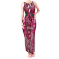 Australia Queensland Day Tank Maxi Dress Koala With Map Aboriginal Art