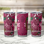Australia Queensland Day Tumbler Cup Koala With Map Aboriginal Art