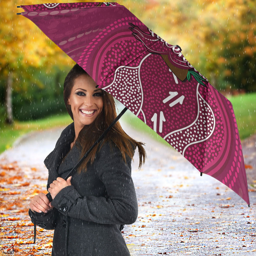 Australia Queensland Day Umbrella Koala With Map Aboriginal Art