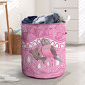 Indigenous Australia Bourkie Laundry Basket Aussie Bourke's Parrot Aboriginal Art