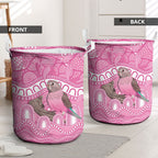 Indigenous Australia Bourkie Laundry Basket Aussie Bourke's Parrot Aboriginal Art
