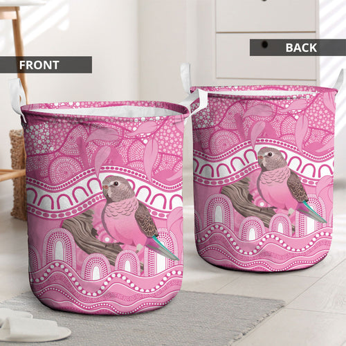 Indigenous Australia Bourkie Laundry Basket Aussie Bourke's Parrot Aboriginal Art