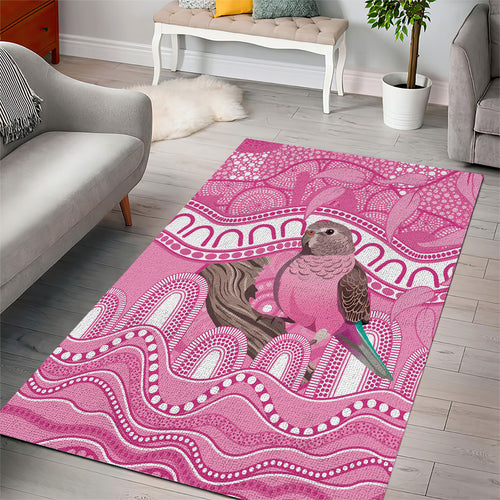 Indigenous Australia Bourkie Area Rug Aussie Bourke's Parrot Aboriginal Art