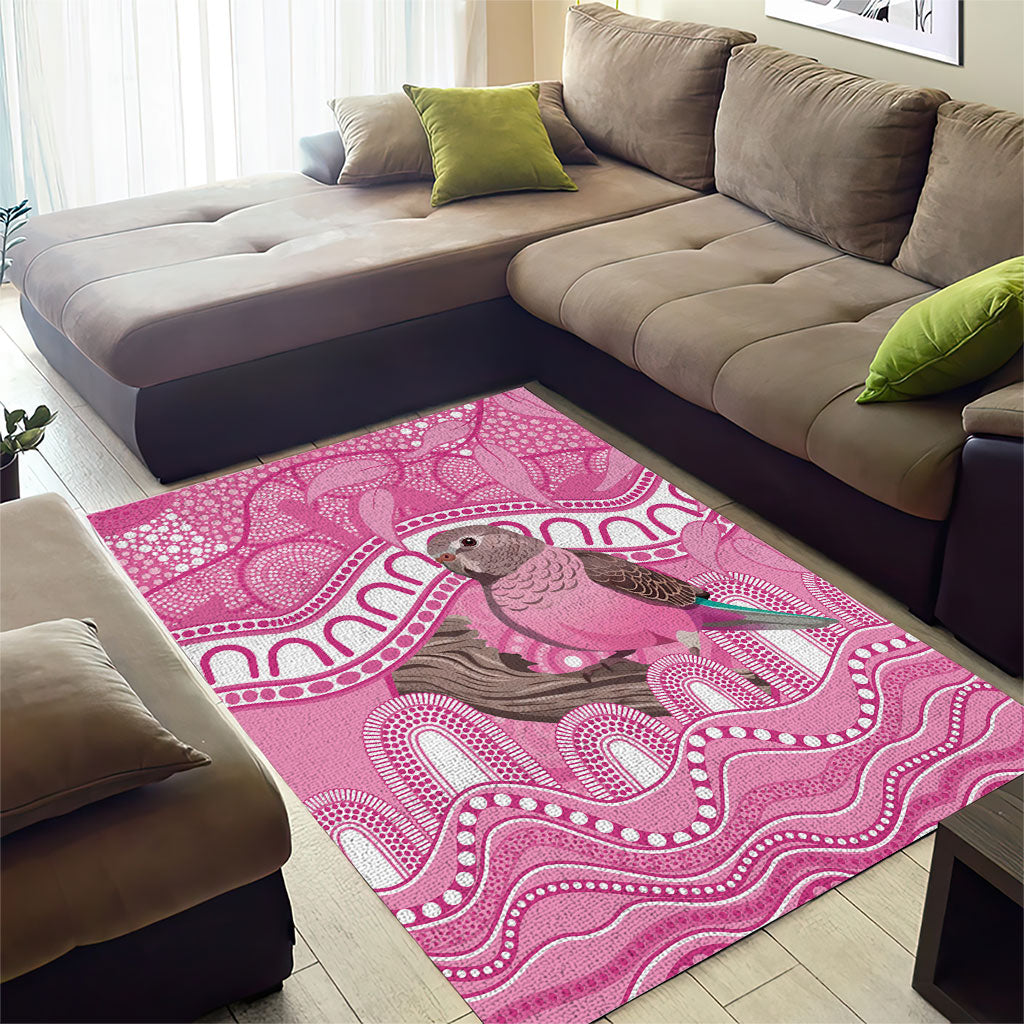 Indigenous Australia Bourkie Area Rug Aussie Bourke's Parrot Aboriginal Art
