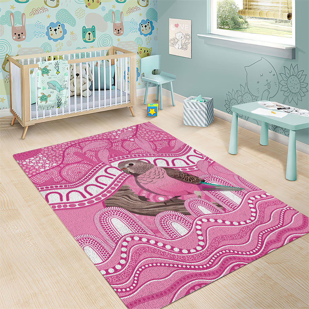 Indigenous Australia Bourkie Area Rug Aussie Bourke's Parrot Aboriginal Art