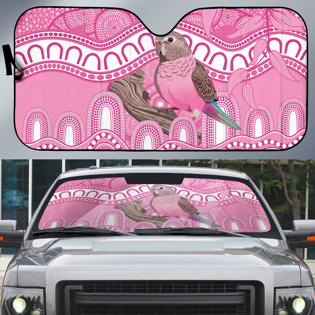 Indigenous Australia Bourkie Auto Sun Shade Aussie Bourke's Parrot Aboriginal Art