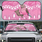 Indigenous Australia Bourkie Auto Sun Shade Aussie Bourke's Parrot Aboriginal Art